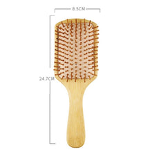 Load image into Gallery viewer, Natural Bamboo Paddle Hair Brush Comb Improve Hair Growth Air Cushion Combs For Scalp Massage Anti-Static No Hair Tangle Comb