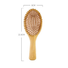 Load image into Gallery viewer, Natural Bamboo Paddle Hair Brush Comb Improve Hair Growth Air Cushion Combs For Scalp Massage Anti-Static No Hair Tangle Comb